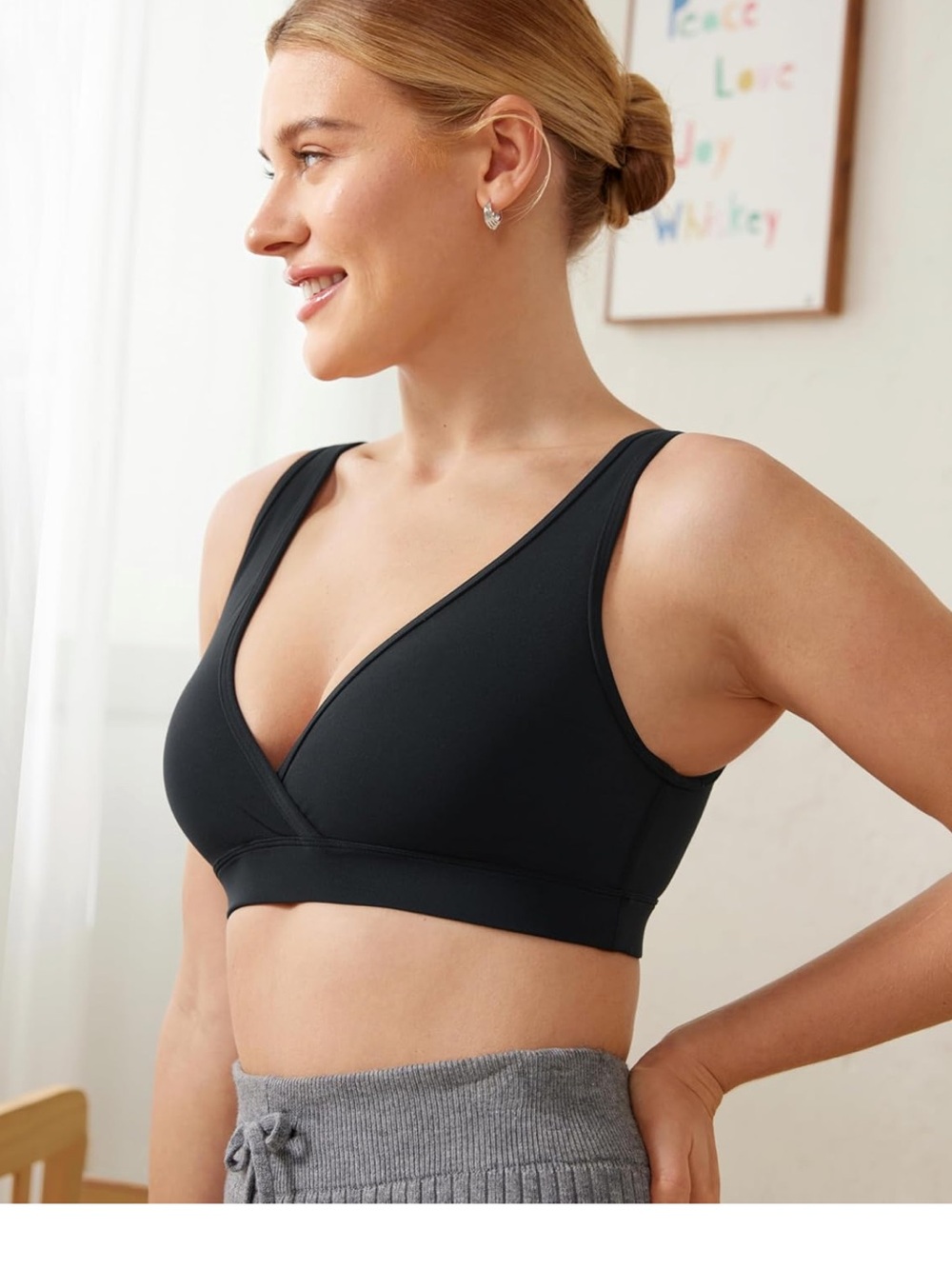 CRZ YOGA Butterluxe Maternity V Neck Nursing Bra